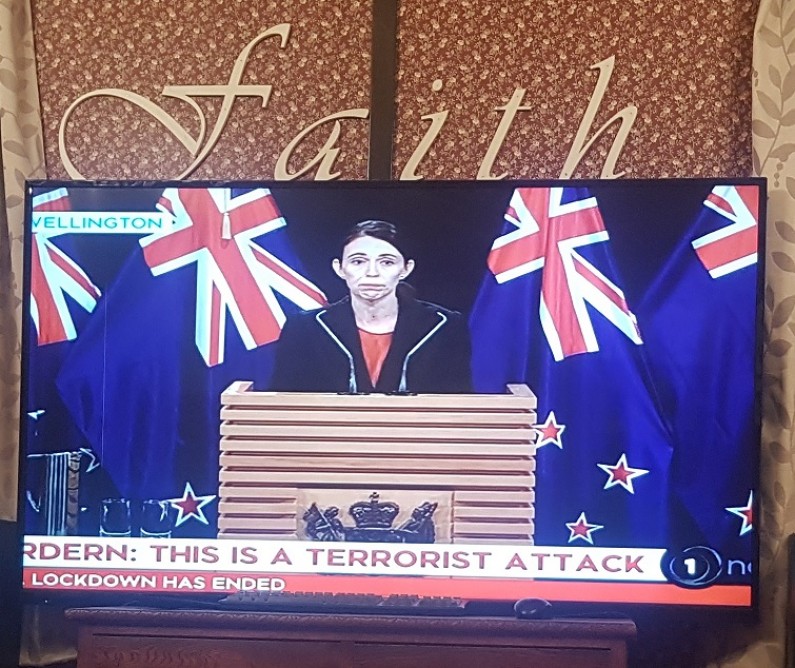 Prime Minister Adhern reporting on Christchurch shooting 15 March 2019