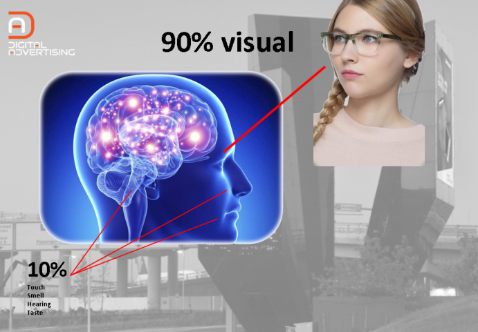 Humans perceive 90 visually